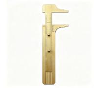 Mini calibrador Vernier de bolsillo latón, calibre deslizante doble escala MM/pulgada, herramienta medición portátil alta precisión for joyas, cuentas, anillos, gemas(80cm)
