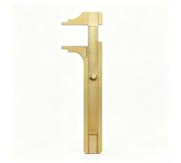 Mini calibrador Vernier de bolsillo latón, calibre deslizante doble escala MM/pulgada, herramienta medición portátil alta precisión for joyas, cuentas, anillos, gemas(100cm)