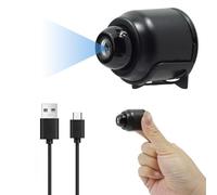 Mini cámara Espía Inalámbrica HD 1080p con Visión Nocturna, Detección de Movimiento y WiFi - Cámara de Seguridad Oculta para Vigilancia Interior/Exterior, Seguridad para Bebés, Oficina y Hogar