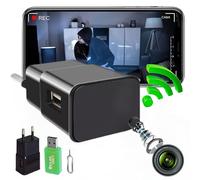 Mini Camara Espia Oculta Camuflada WiFi, (Sin AGUJERO de LENTE), Sin Luz al Grabar, Completamente indetectable, Camara Vigilancia WiFi Interior, Versión 2025, Full HD Real, Detección de Movimiento