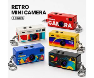 Mini cámara portátil con llavero, videocámara de 1080p con soporte para tarjeta de memoria y Flash incorporado para eventos, 1 unidad Red-No TF card