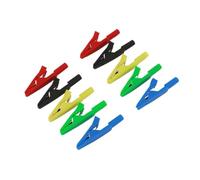 Mini clip de prueba aislado latón, 5 colores, 41mm, con conector hembra 2mm, 10 Uds(5 Colors x 2)