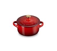 Mini Cocotte Cerámica Edición Limitada Holly de Le Creuset - 10 cm, 250 ml, Ideal para Horno, Microondas y Presentación Navideña