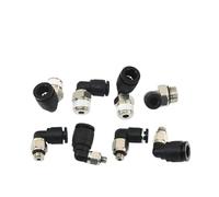 Mini conector de aire neumático accesorios de codo PL 3 4 5 6mm rosca macho M3 M4 M5 M6 1/8 "junta de tubo de manguera de empuje recto rápido(PL3-M3)