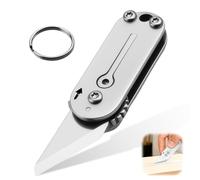 Mini Cúter De Bolsillo Multiusos, Pequeña Herramienta Plegable EDC De Titanio, Gadget Compacto Para Exterior Camping y Senderismo, Accesorio Práctico Para DIY, Equipo Diario Portátil, Regalo Útil Para