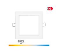 MINI DOWNLIGHT LED EMPOTRABLE CUADRADO 6W 4000K LUZ DIA. COLOR BLANCO 11,7x11,7cm EDM