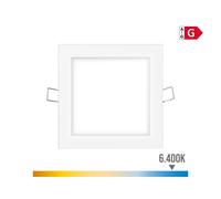 MINI DOWNLIGHT LED EMPOTRABLE CUADRADO 6W 6400K LUZ FRIA. COLOR BLANCO 11,7x11,7cm EDM