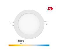 MINI DOWNLIGHT LED EMPOTRABLE REDONDO 6W 4000K LUZ DIA. COLOR BLANCO Ø11,7cm EDM