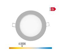 MINI DOWNLIGHT LED EMPOTRABLE REDONDO 6W 4000K LUZ DIA. COLOR CROMADO Ø11,7cm EDM