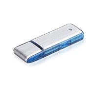 Mini Espía Grabadora de Voz,Lychee 8 GB Portatil Grabadora Activada por voz/90 Horas de Capacidad/USB Recargable/Carcasa de Metal/para Conferencias, Lecciones, Entrevistas (Azul)