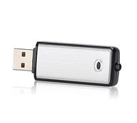 Mini Espía Grabadora de Voz,Lychee 8 GB Portatil Grabadora Activada por voz/90 Horas de Capacidad/USB Recargable/Carcasa de Metal/para Conferencias, Lecciones, Entrevistas (Plata)