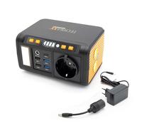 Mini estación de energía TX-205 de Technaxx - Power bank de 74 Wh 230 V con enchufe incorporado - Batería externa para portátil, teléfono móvil, mini nevera, etc., compatible con cargadores solares