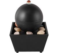 Mini Fuente de Escritorio Negra Abs y Piedra para Dormitorio y Oficina