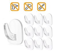 Mini ganchos pequeños transparentes, ganchos adhesivos de carga para el hogar sin perforar, gancho impermeable para cocina, gancho multifuncional 10Pcs