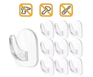 Mini ganchos pequeños transparentes, ganchos adhesivos de carga para el hogar sin perforar, gancho impermeable para cocina, gancho multifuncional 20Pcs