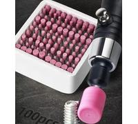 Mini herramienta de cabezal de molienda de taladro, punto montado de cerámica surtido para Mini taladro Dremel, herramientas rotativas, juego de 100 piezas de montaje abrasivo Grinding head