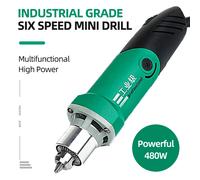 Mini Herramienta Rotatoria Eléctrica de 480W, Grabador, Pulidora, Taladro, Juego de Herramientas Rotatorias para Trabajar Metal y Madera Drill Shaft