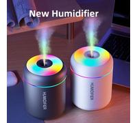 Mini humidificador de aire de 180ML, difusor de Aroma eléctrico USB, purificador de aceites esenciales, generador de niebla de aromaterapia, luces para coche, hogar y dormitorio Negro