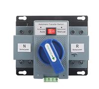 Mini Interruptor de Transferencia Automática de Doble Potencia 2P 63A, Interruptor de de Energía Confiable para Uso Doméstico e Industrial