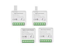 Mini Interruptor Inteligente WiFi/Zigbee Switch, Módulo de interruptor WiFi de 1/2/3/4 vías compatible con Smart Life Alexa y Google Home Assistant con control de temporizador (ZigBee, 3Gang 10A)