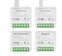 Mini Interruptor Inteligente WiFi/Zigbee Switch, Módulo de interruptor WiFi de 1/2/3/4 vías compatible con Smart Life Alexa y Google Home Assistant con control de temporizador (WiFi, 2Gang 10A)