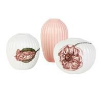 Mini jarrón HAMMERSHOI POPPY, juego de 3 piezas, nude/blanco, Kähler