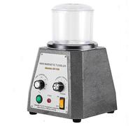 Mini Joyería Magnética Polisher 2000rpm Speed, Timed Tumbler para Deburring Silver Gold Copper Steel, Quiet Dry Vibratory Finalisher para la limpieza de piezas de precisión y restauración de brillante