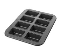 MINI-KASTENFORM für 8 kleine Gebäckstücke RBV Birkmann, 210 356, Pan y alma, caja pequeña con 8 compartimentos, aleación de acero, marrón, 35 x 27 x 4 cm, 1 unidad