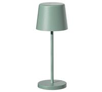 Mini lámpara de mesa táctil inalámbrica de aluminio verde LED MINI OLIVE blanco regulable H22cm