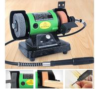 Mini lijadora de escritorio de 150W, máquina de tallado multifunción, amoladora de cuchillos, pluma de tallado para tallado de madera DIY, pulido de Jade A