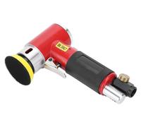 Mini lijadora neumática excéntrica para pulir y lijar, con papel de lija, ideal para automóviles, color rojo