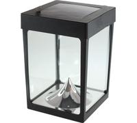 Mini linterna solar, con paredes de vidrio, color , lámpara de mesa, funciona con energía solar, 1 bombilla