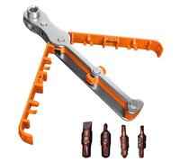 Mini llave de trinquete, destornillador magnético Phillips de ángulo recto de 1/4 pulgadas de accionamiento de alto par para espacios reducidos