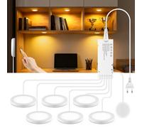 Mini luces LED de aluminio para debajo del gabinete, Sensor táctil regulable, Sensor de movimiento, luz de techo LED, estantería, armario, decoración de armario 2PCS LED Panel Light