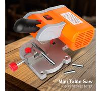 Mini máquina cortadora de 45 grados, sierra de corte de banco, Sierra de mesa, herramienta de bricolaje para cortar madera, plástico y cobre 110V