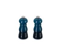 Mini Molinillos para Especias Le Creuset - Set de Dos Piezas para Sal y Pimienta con Tecnología de Molienda Cerámica Reforzada, Color Clásico Francés