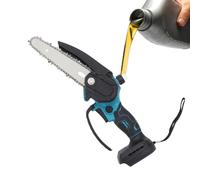 Mini motosierra a batería 6 pulgadas motor sin escobillas, motosierra a una mano con lubricación automática y bloqueo de seguridad, para madera y ramas, compatible con batería Makita 18V
