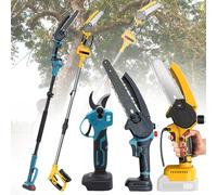 Mini motosierra de mano de 6 pulgadas, podadora de ramas altas 3 en 1, sierra para podar árboles frutales y bonsáis, herramienta eléctrica para batería Makita de 21V. 6-Inch(1 Battery)