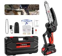 Mini motosierra eléctrica con batería, 1 x batería de 1500 mAh, 1 cadena, tijeras de podar, tijeras de podar, corte de madera