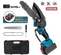 Mini motosierra eléctrica de 6 pulgadas, motosierra portátil de mano, cuchillo para madera, herramienta eléctrica de jardín para batería Makita de 18V Style B ( No Battery)