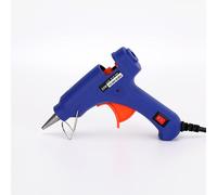 Mini pistola de pegamento termofusible con enchufe europeo de 20 W para manualidades, ideal para pasatiempos, manualidades, reparaciones del hogar, telas, madera, vidrio, tarjetas, interruptores, perf