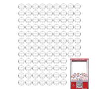 Mini Prize Capsules - Clear Gacha Balls | 100-Pack Small Fillable Container