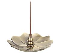 Mini Quemador de Incienso Cobre Creativo Lotus Floral con Bobina Alambre para Decoración Hogar