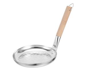 Mini Sartén Antiadherente de Aluminio con Mango Vertical y Vertedera | Fondo Plano, Superficie No Pegajosa, Vertido de Aceite, Almacenamiento Colgante, para Cocinas Pequeñas
