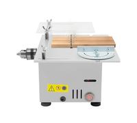 Mini sierra de mesa 96W 4000-9000 rpm madera acrílico corte | 0-29 mm, 7 velocidades 12-24 V, guía de ángulo de 0-180°, escudo protector transparente 24 x 20 x 13 cm para madera
