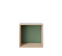 Mini Sistema de Estanterías Apiladas Roble Medio/ Verde Polvoriento