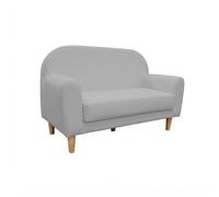 Mini sofá infantil de 2 plazas Miniduo de Micuna Madera / Polipiel Gris