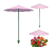 Mini Sombrilla Pequeña De Piezas: Protector Para Plantas, Tapa De Dosel, Refugio Para Plántulas | Kit De Protección Resistente A Los Rayos Ultravioleta Para Jardín, Jardinera De Tierra, Maceta, P