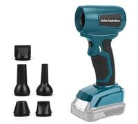 Mini soplador de hojas con batería compatible con Bosch 18V, 30 m/s, 130000 rpm. Motor sin escobillas, 5 boquillas incluidas, ligero y portátil para terraza, césped, limpieza de automóviles y camping
