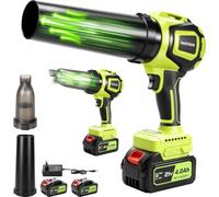 Mini soplador de hojas y aspiradora 2 en 1 con 2 baterías de 4 Ah | Inalámbrico para Makita 18 V, 3 velocidades 60 m/s, 1100 g de presión de aire, 40000 rpm, motor sin escobillas
